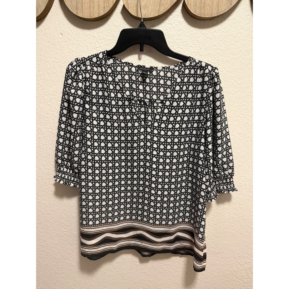 ANN TAYLOR FACTORY Black Blouse Size M